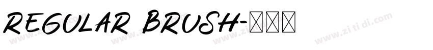 regular brush字体转换